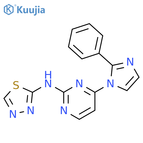 2-Pyrimidinamine,4-(2-phenyl-1H-imidazol-1-yl)-N-1,3,4-thiadiazol-2-yl- structure