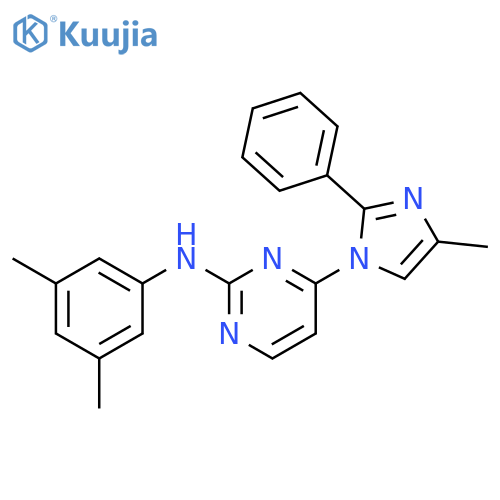 2-Pyrimidinamine,N-(3,5-dimethylphenyl)-4-(4-methyl-2-phenyl-1H-imidazol-1-yl)- structure