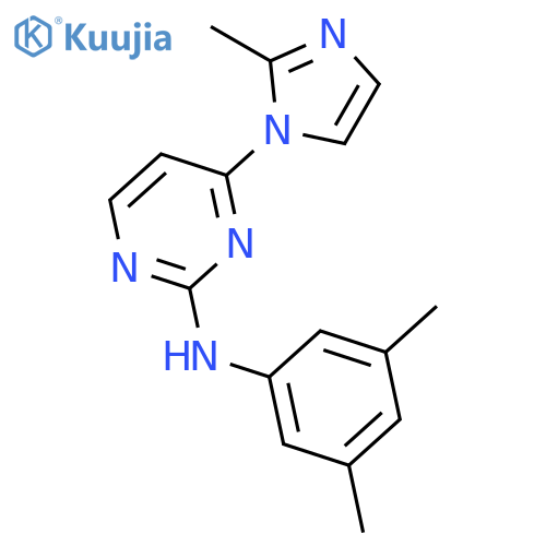 2-Pyrimidinamine,N-(3,5-dimethylphenyl)-4-(2-methyl-1H-imidazol-1-yl)- structure