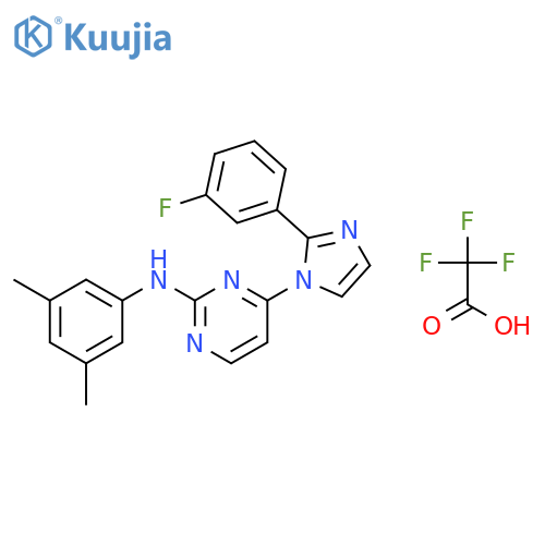 2-Pyrimidinamine,N-(3,5-dimethylphenyl)-4-[2-(3-fluorophenyl)-1H-imidazol-1-yl]-,trifluoroacetate structure