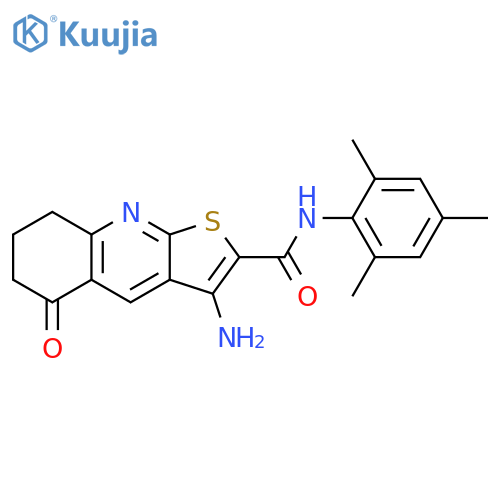 3-amino-5-oxo-N-(2,4,6-trimethylphenyl)-5H,6H,7H,8H-thieno2,3-bquinoline-2-carboxamide structure