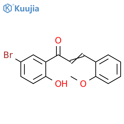 (2E)-1-(5-bromo-2-hydroxyphenyl)-3-(2-methoxyphenyl)prop-2-en-1-one structure