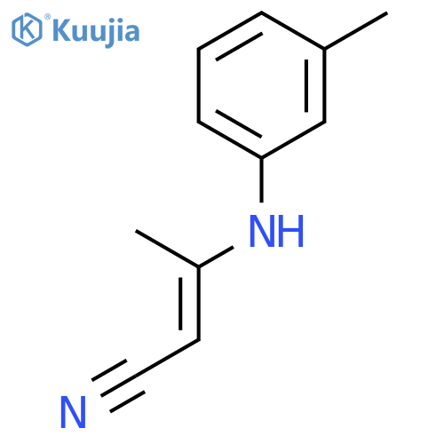 2-Butenenitrile, 3-[(3-methylphenyl)amino]- structure
