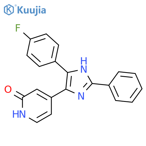 2(1H)-Pyridinone, 4-[5-(4-fluorophenyl)-2-phenyl-1H-imidazol-4-yl]- structure