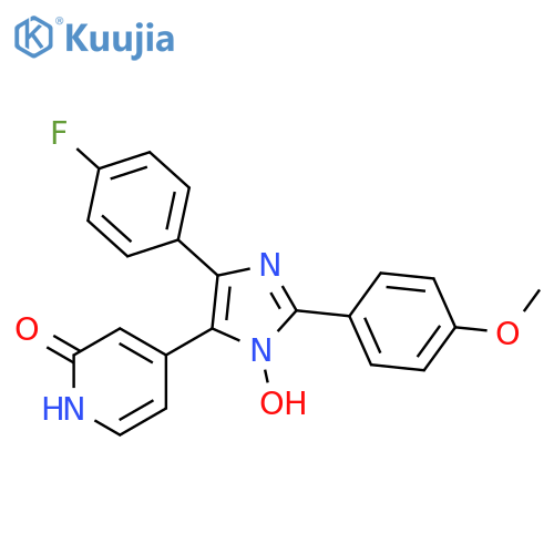 2(1H)-Pyridinone,4-[4-(4-fluorophenyl)-1-hydroxy-2-(4-methoxyphenyl)-1H-imidazol-5-yl]- structure