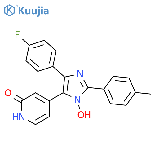 2(1H)-Pyridinone,4-[4-(4-fluorophenyl)-1-hydroxy-2-(4-methylphenyl)-1H-imidazol-5-yl]- structure