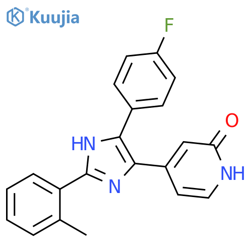 2(1H)-Pyridinone,4-[5-(4-fluorophenyl)-2-(2-methylphenyl)-1H-imidazol-4-yl]- structure