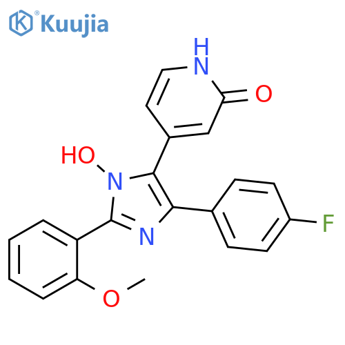2(1H)-Pyridinone,4-[4-(4-fluorophenyl)-1-hydroxy-2-(2-methoxyphenyl)-1H-imidazol-5-yl]- structure