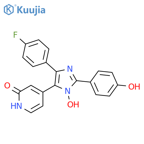 2(1H)-Pyridinone,4-[4-(4-fluorophenyl)-1-hydroxy-2-(4-hydroxyphenyl)-1H-imidazol-5-yl]- structure