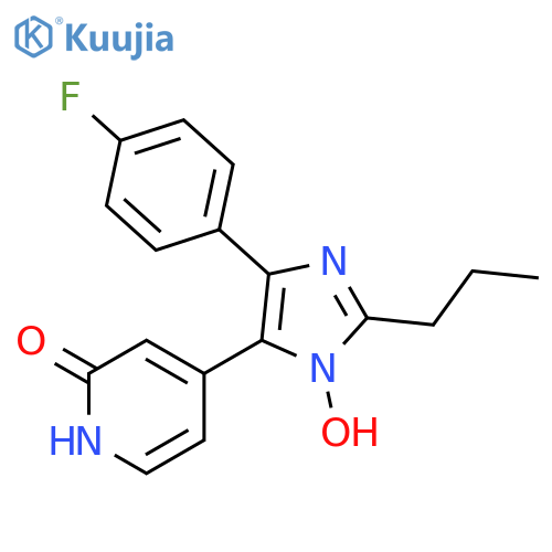 2(1H)-Pyridinone,4-[4-(4-fluorophenyl)-1-hydroxy-2-propyl-1H-imidazol-5-yl]- structure