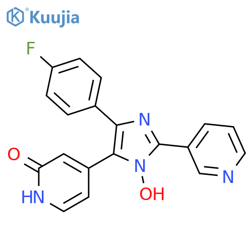 2(1H)-Pyridinone,4-[4-(4-fluorophenyl)-1-hydroxy-2-(3-pyridinyl)-1H-imidazol-5-yl]- structure