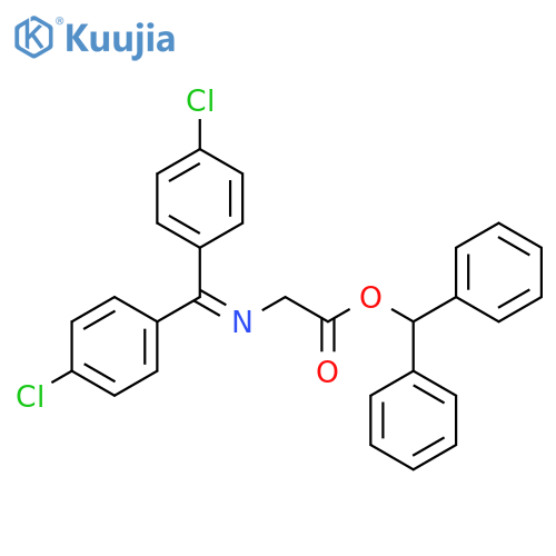 Glycine, N-[bis(4-chlorophenyl)methylene]-, diphenylmethyl ester structure