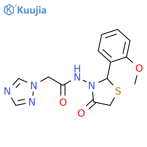 1H-1,2,4-Triazole-1-acetamide,N-[2-(2-methoxyphenyl)-4-oxo-3-thiazolidinyl]- structure