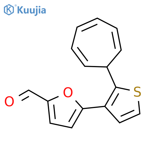 2-Furancarboxaldehyde, 5-[2-(2,4,6-cycloheptatrien-1-yl)-3-thienyl]- structure