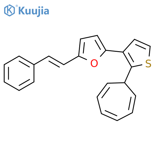 Furan,2-[2-(2,4,6-cycloheptatrien-1-yl)-3-thienyl]-5-[(1E)-2-phenylethenyl]- structure