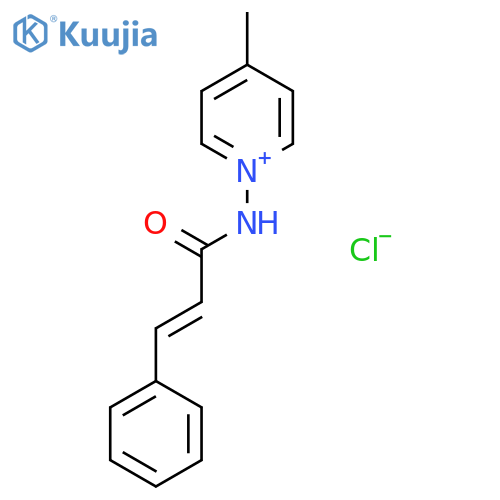 Pyridinium, 4-methyl-1-[(1-oxo-3-phenyl-2-propenyl)amino]-, chloride structure