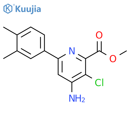 2-Pyridinecarboxylic acid, 4-amino-3-chloro-6-(3,4-dimethylphenyl)-,methyl ester structure