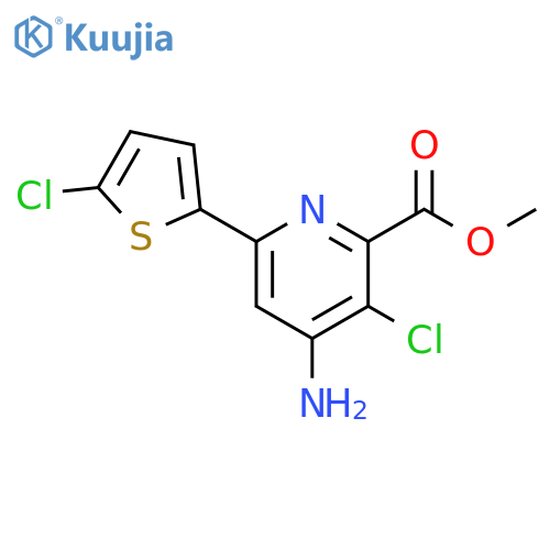 2-Pyridinecarboxylic acid, 4-amino-3-chloro-6-(5-chloro-2-thienyl)-,methyl ester structure