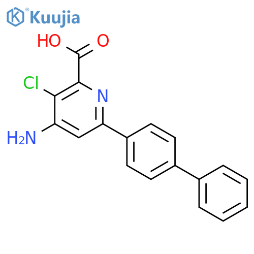 2-Pyridinecarboxylic acid, 4-amino-6-[1,1'-biphenyl]-4-yl-3-chloro- structure