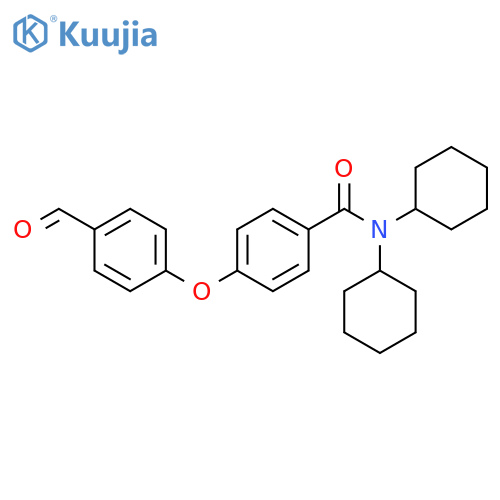 Benzamide, N,N-dicyclohexyl-4-(4-formylphenoxy)- structure