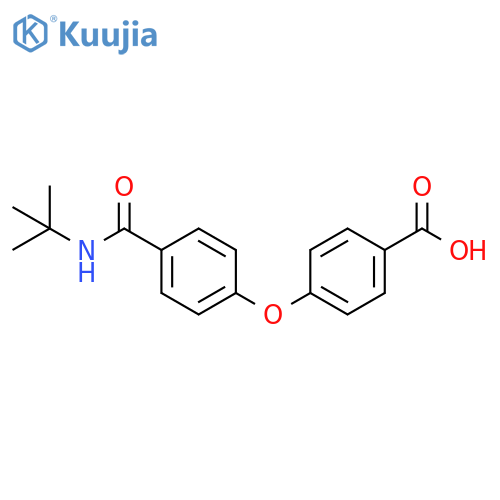 Benzoic acid, 4-[4-[[(1,1-dimethylethyl)amino]carbonyl]phenoxy]- structure