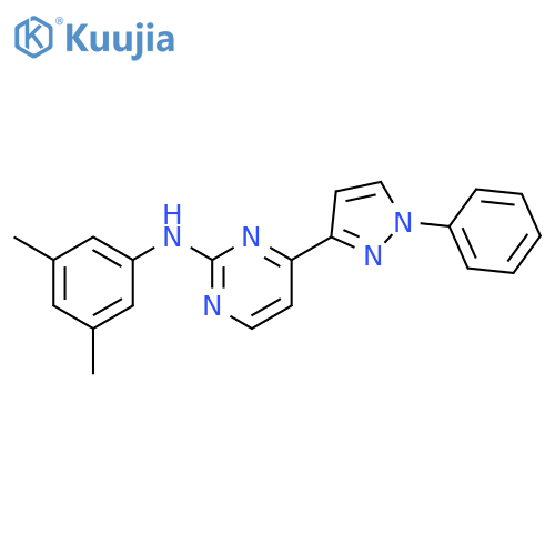 2-Pyrimidinamine, N-(3,5-dimethylphenyl)-4-(1-phenyl-1H-pyrazol-3-yl)- structure