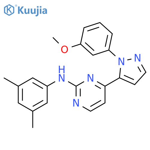 2-Pyrimidinamine,N-(3,5-dimethylphenyl)-4-[1-(3-methoxyphenyl)-1H-pyrazol-5-yl]- structure