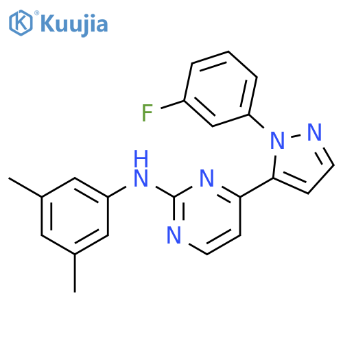 2-Pyrimidinamine,N-(3,5-dimethylphenyl)-4-[1-(3-fluorophenyl)-1H-pyrazol-5-yl]- structure