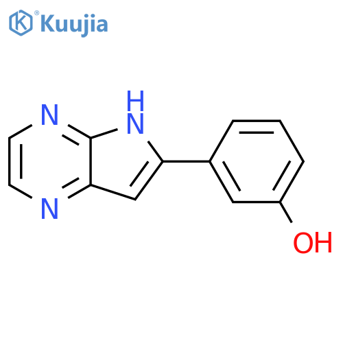 Phenol, 3-(4H-pyrrolo[2,3-b]pyrazin-6-yl)- structure