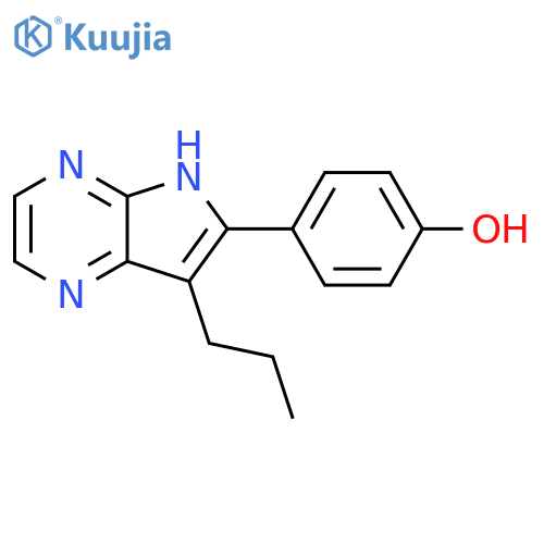 Phenol, 4-(7-propyl-4H-pyrrolo[2,3-b]pyrazin-6-yl)- structure
