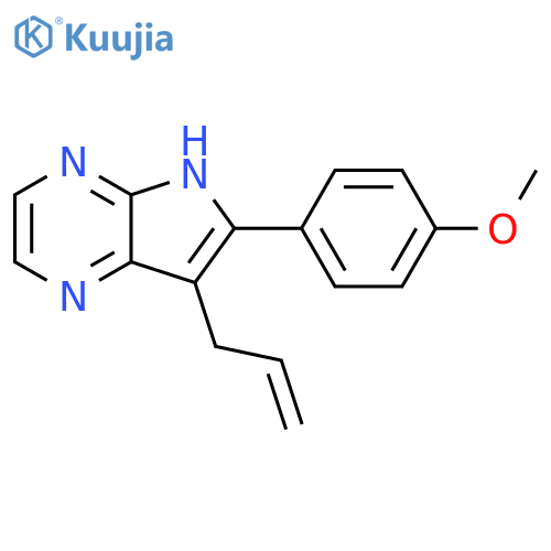 4H-Pyrrolo[2,3-b]pyrazine, 6-(4-methoxyphenyl)-7-(2-propenyl)- structure