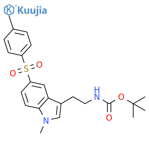 Carbamic acid,[2-[1-methyl-5-[(4-methylphenyl)sulfonyl]-1H-indol-3-yl]ethyl]-,1,1-dimethylethyl ester structure