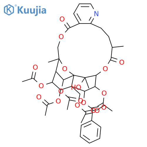 Per(deacyl)wilforine; 8-Epimer, 1-benzoyl, 2,6,8,9,14-penta-Ac structure
