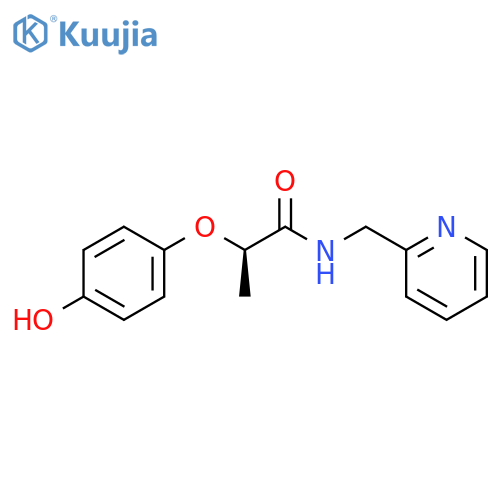 Propanamide, 2-(4-hydroxyphenoxy)-N-(2-pyridinylmethyl)-, (2R)- structure