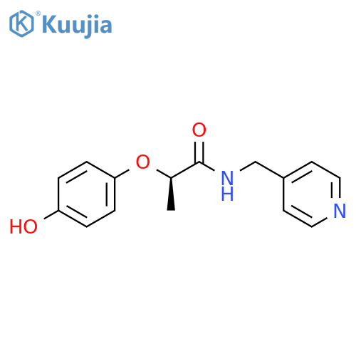 Propanamide, 2-(4-hydroxyphenoxy)-N-(4-pyridinylmethyl)-, (2R)- structure