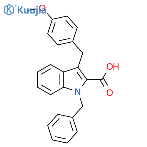 1H-Indole-2-carboxylic acid,3-[(4-methoxyphenyl)methyl]-1-(phenylmethyl)- structure
