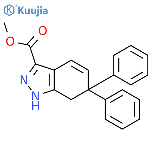 1H-Indazole-3-carboxylic acid, 6,7-dihydro-6,6-diphenyl-, methyl ester structure