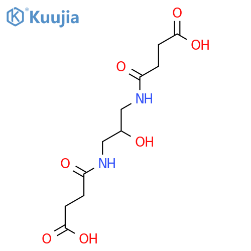 Butanoic acid, 4,4'-[(2-hydroxy-1,3-propanediyl)diimino]bis[4-oxo- structure