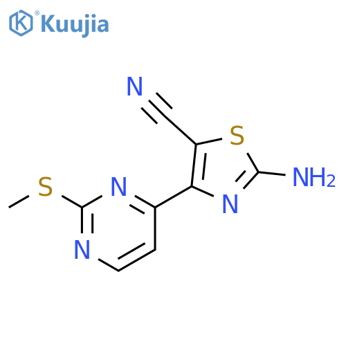 5-Thiazolecarbonitrile, 2-amino-4-[2-(methylthio)-4-pyrimidinyl]- structure