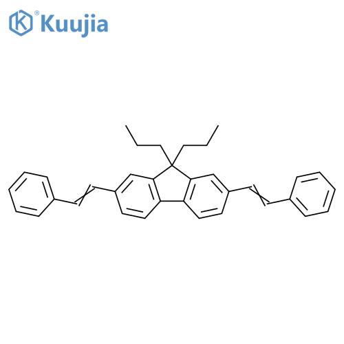 9H-Fluorene, 2,7-bis(2-phenylethenyl)-9,9-dipropyl- structure