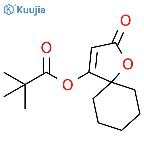 Propanoic acid, 2,2-dimethyl-, 2-oxo-1-oxaspiro[4.5]dec-3-en-4-yl ester structure