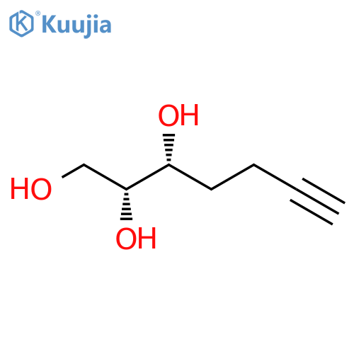 6-Heptyne-1,2,3-triol, (2R,3R)- structure
