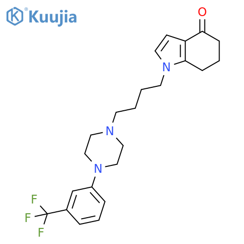 4H-Indol-4-one,1,5,6,7-tetrahydro-1-[4-[4-[3-(trifluoromethyl)phenyl]-1-piperazinyl]butyl]- structure