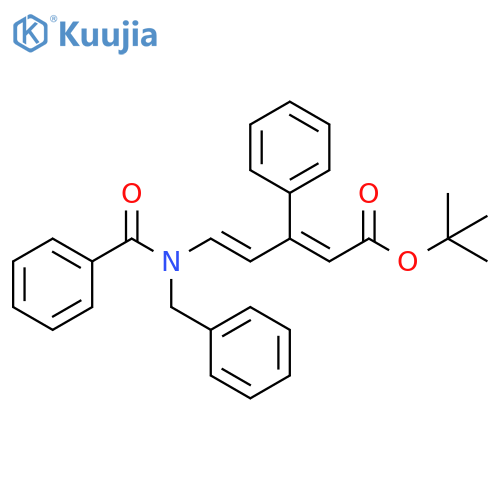 2,4-Pentadienoic acid, 5-[benzoyl(phenylmethyl)amino]-3-phenyl-,1,1-dimethylethyl ester, (2Z,4E)- structure