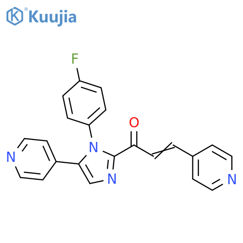 2-Propen-1-one,1-[1-(4-fluorophenyl)-5-(4-pyridinyl)-1H-imidazol-2-yl]-3-(4-pyridinyl)- structure