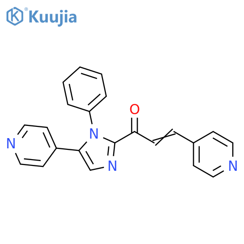 2-Propen-1-one,1-[1-phenyl-5-(4-pyridinyl)-1H-imidazol-2-yl]-3-(4-pyridinyl)- structure