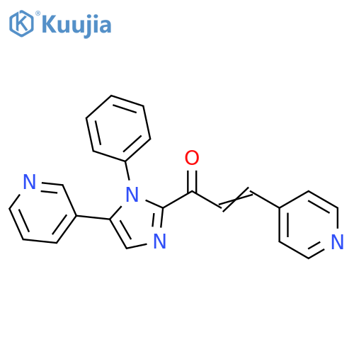 2-Propen-1-one,1-[1-phenyl-5-(3-pyridinyl)-1H-imidazol-2-yl]-3-(4-pyridinyl)- structure