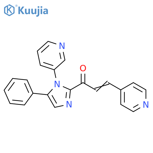 2-Propen-1-one,1-[5-phenyl-1-(3-pyridinyl)-1H-imidazol-2-yl]-3-(4-pyridinyl)- structure