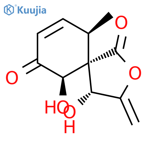 2-Oxaspiro[4.5]dec-8-ene-1,7-dione, 4,6-dihydroxy-10-methyl-3-methylene-, (4R,5R,6R,10R)-rel-(-)- (9CI) structure