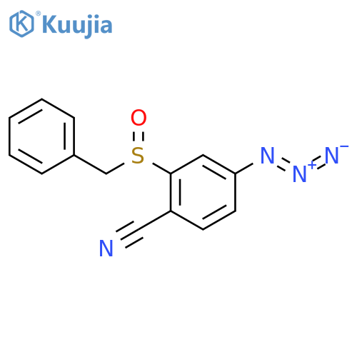 4-azido-2-phenylmethanesulfinylbenzonitrile structure